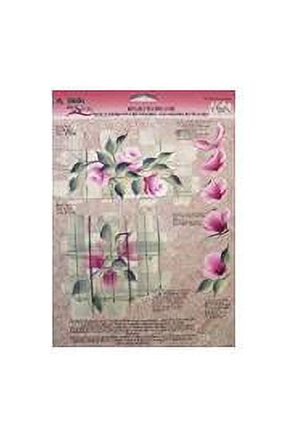 Folk Art One Stroke Reusable Painting Teaching Guide: (Reverse Painting)