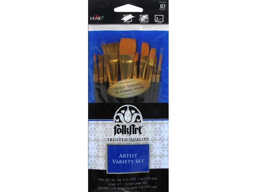 Plaid FolkArt Flat Paint Brush Set - Ace Hardware
