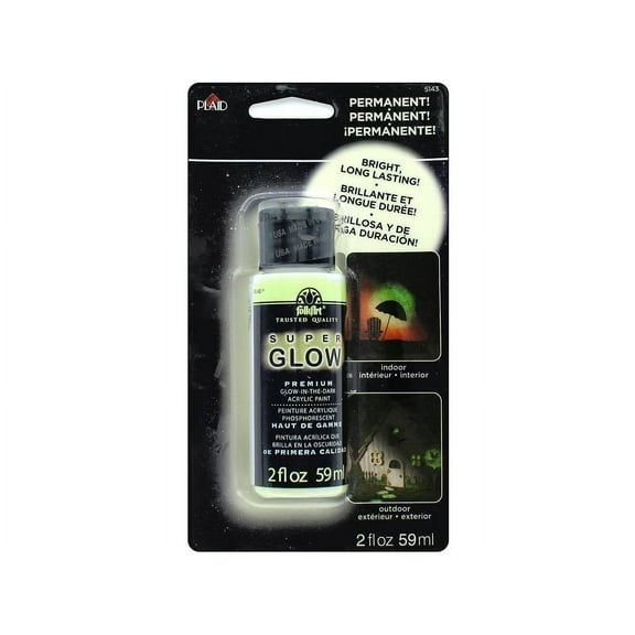 Plaid Folkart Acrylic Paint 2oz Super Glow Carded