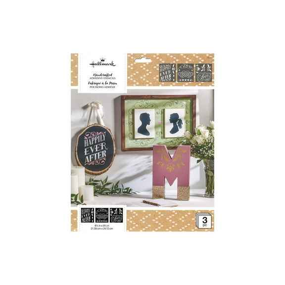 Plaid Folkart Hall Stencil Adh 8.5x9.5 DsgnEleganc