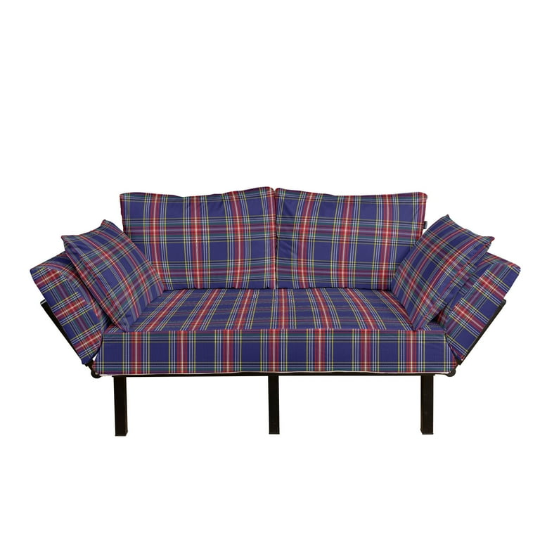 Red Plaid Country Sofa Baci Living Room