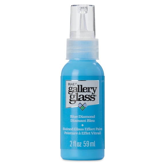 Plaid Gallery Glass Paint - Blue Diamond, 2 oz