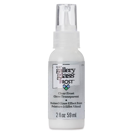 Plaid Gallery Glass Paint - Frost Clear, 2 oz