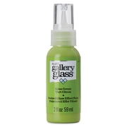 Plaid Gallery Glass Paint - Lime Green, 2 oz