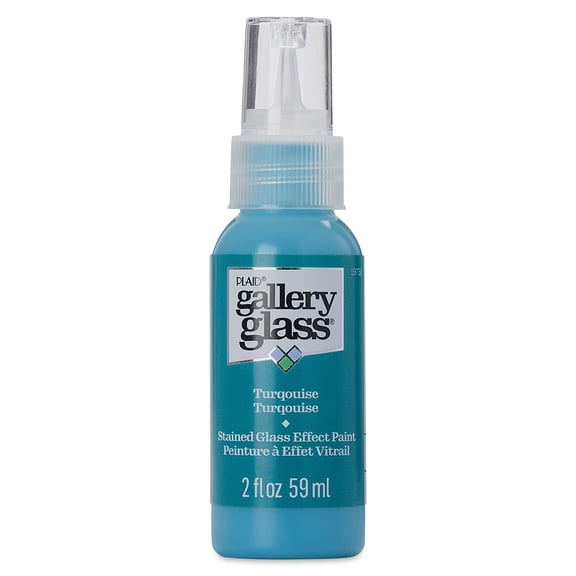Plaid Gallery Glass Paint - Turquoise, 2 oz