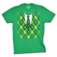 thumbnail image 1 of Plaid Green Tuxedo T Shirt Funny Saint Patricks Day Green Shamrock St Pats Tee Graphic Tees, 1 of 7