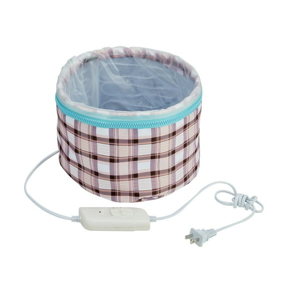 Plaid Hair Care Cap 110V Hair Heat Treatment Cap Deep Conditioning Heat Thermal Treatment Removable for Family Personal Care (Disposable Bath cap Included)