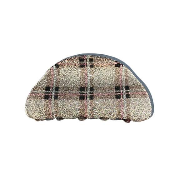 Plaid Hair Clip for Women - Cellulose Acetate Barrette - 14cm Retro Fashion Hair Accessory