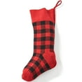thumbnail image 1 of Plaid Holiday Decor - Red and Black Stockings, 1 of 5
