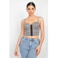 thumbnail image 1 of Plaid Hook & Eye Sweetheart Crop Top, 1 of 5