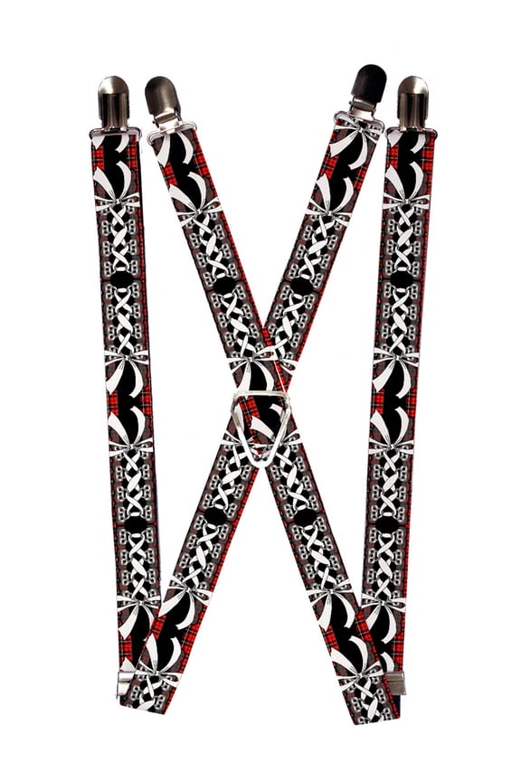 Plaid Kilt Garter Belt Ribbon Suspenders