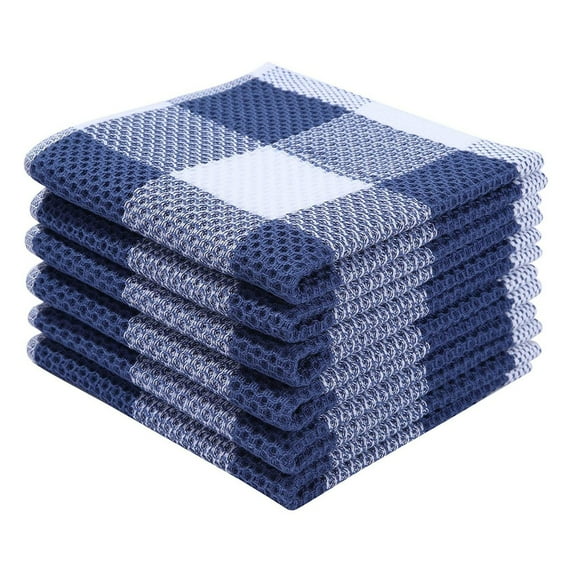 Plaid Kitchen Towels, 13 x 28 Inches Dishcloths, Dish Cloths Dish Rags for Kitchen, Super Soft and Absorbent Check Dish Towels for Drying Dishes, 1PCS