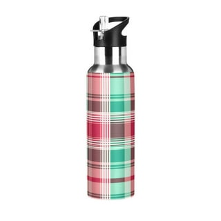 Red Black Plaid Vacuum Thermos Christmas Tartan Check Insulated Water  Bottle Stainless Steel Double Wall Flask Bottles, Sports Coffee Travel Mug  Cup