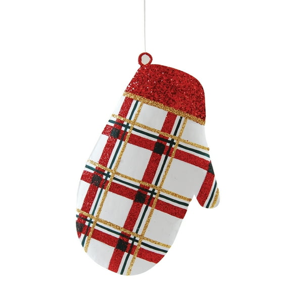 Plaid Mitten Christmas Tree Ornament