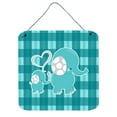 thumbnail image 1 of Plaid Momma and Baby Elephant Wall or Door Hanging Prints, 1 of 1