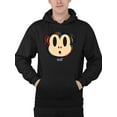 thumbnail image 1 of Plaid Monkey Surprise - Retro Animal Emoji Design Men's Hoodie, 1 of 4