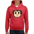 thumbnail image 1 of Plaid Monkey Surprise - Retro Animal Emoji Design Youth's Hoodie, 1 of 4