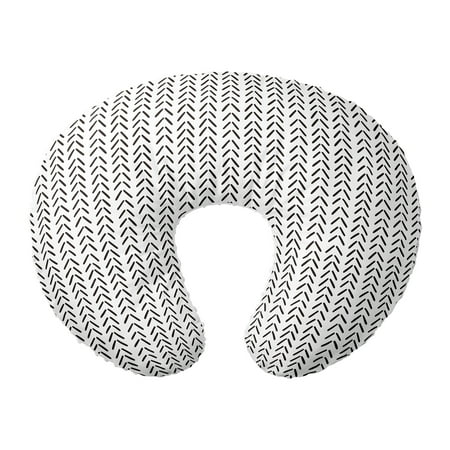 Plaid Nursing Pillow Cover Mud cloth