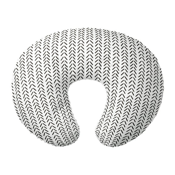 Plaid Nursing Pillow Cover Mud cloth