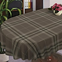 Plaid Oval Tablecloth Farmhouse 60"x102" Waterproof Table Cloth Washable Fabric Table Cover for Indoor/Outdoor Home Kitchen Dinner Decor