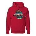 thumbnail image 1 of Plaid Paisley Retro Snow Wolf Animal Lover Graphic Hoodie Sweatshirt, Red, Medium, 1 of 1