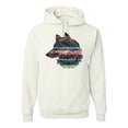 thumbnail image 1 of Plaid Paisley Retro Snow Wolf Animal Lover Graphic Hoodie Sweatshirt, White, Large, 1 of 1