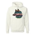 thumbnail image 1 of Plaid Paisley Retro Snow Wolf Animal Lover Graphic Hoodie Sweatshirt, White, X-Large, 1 of 1