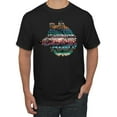 thumbnail image 1 of Plaid Paisley Retro Snow Wolf Animal Lover Graphic T-Shirt, Black, 4XL, 1 of 1