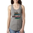 thumbnail image 1 of Plaid Paisley Retro Snow Wolf Animal Lover Ladies Racerback Tank Top, Heather Grey, Medium, 1 of 1
