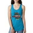 thumbnail image 1 of Plaid Paisley Retro Snow Wolf Animal Lover Ladies Racerback Tank Top, Turquoise, Small, 1 of 1