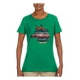 thumbnail image 1 of Plaid Paisley Retro Snow Wolf Animal Lover Womens Graphic T-Shirt, Kelly, Large, 1 of 4