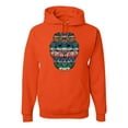 thumbnail image 1 of Plaid Paisley Retro Vintage African Lion Animal Lover Graphic Hoodie Sweatshirt, Orange, Medium, 1 of 1