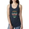 thumbnail image 1 of Plaid Paisley Retro Vintage African Lion Animal Lover Ladies Racerback Tank Top, Navy, Medium, 1 of 1