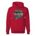thumbnail image 1 of Plaid Paisley Retro Vintage Animal Animal Lover Graphic Hoodie Sweatshirt, Red, Medium, 1 of 1