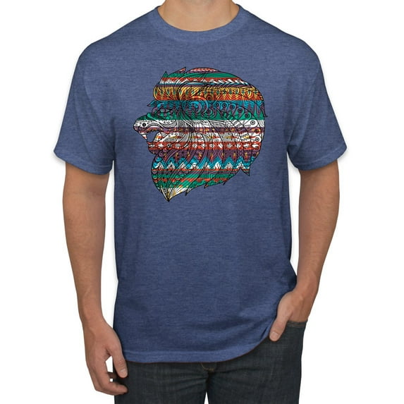 Plaid Paisley Retro Vintage Animal Animal Lover Graphic T-Shirt, Vintage Heather Blue, Medium