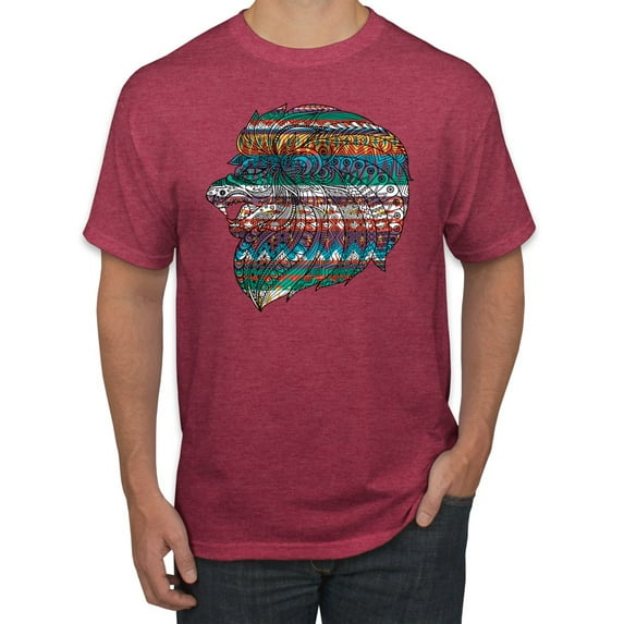 Plaid Paisley Retro Vintage Animal Animal Lover Graphic T-Shirt, Vintage Heather Red, 4XL