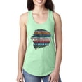 thumbnail image 1 of Plaid Paisley Retro Vintage Animal Animal Lover Ladies Racerback Tank Top, Mint, Medium, 1 of 1