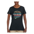 thumbnail image 1 of Plaid Paisley Retro Vintage Animal Animal Lover Womens Graphic T-Shirt, Black, Large, 1 of 4