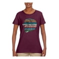 thumbnail image 1 of Plaid Paisley Retro Vintage Animal Animal Lover Womens Graphic T-Shirt, Maroon, 2XL, 1 of 4