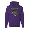 thumbnail image 1 of Plaid Paisley Retro Vintage Elephant Animal Lover Graphic Hoodie Sweatshirt, Purple, Medium, 1 of 1