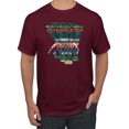 thumbnail image 1 of Plaid Paisley Retro Vintage Elephant Animal Lover Graphic T-Shirt, Maroon, 4XL, 1 of 1