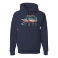 thumbnail image 1 of Plaid Paisley Retro Vintage Rhino Animal Lover Graphic Hoodie Sweatshirt, Navy, 3XL, 1 of 1