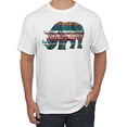 thumbnail image 1 of Plaid Paisley Retro Vintage Rhino Animal Lover Graphic T-Shirt, White, X-Large, 1 of 1