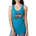 thumbnail image 1 of Plaid Paisley Retro Vintage Rhino Animal Lover Ladies Racerback Tank Top, Turquoise, Medium, 1 of 1