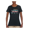 thumbnail image 1 of Plaid Paisley Retro Vintage Rhino Animal Lover Womens Graphic T-Shirt, Black, Small, 1 of 4