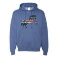 thumbnail image 1 of Plaid Paisley Retro Vintage Wild Horse Animal Lover Graphic Hoodie Sweatshirt, Vintage Heather Blue, Large, 1 of 1