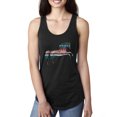 thumbnail image 1 of Plaid Paisley Retro Vintage Wild Horse Animal Lover Ladies Racerback Tank Top, Black, Small, 1 of 1
