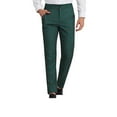 thumbnail image 1 of Plaid Pants for Men Business Casual Work Trousers Straight Leg Flat Front Chino Pants with Pockets, Green, 3XL, 1 of 5