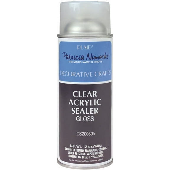Plaid Patricia Nimock' s Clear Acrylic Spray Sealer, Gloss, 12 oz.
