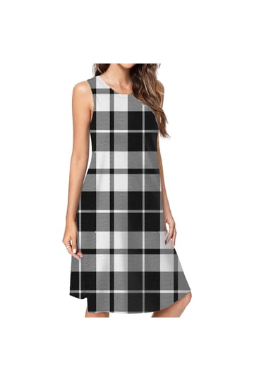 Black White Plaid Dress